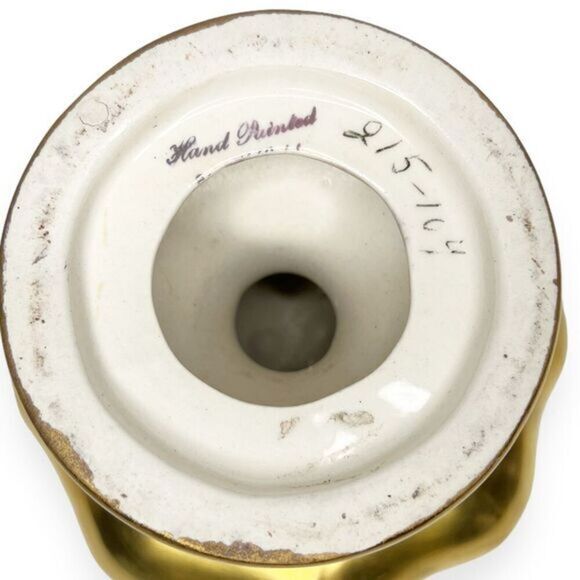 Osborne China Gold Footed Dish Compote Dish Scalloped Rim and Flared Base - Picture 8 of 9